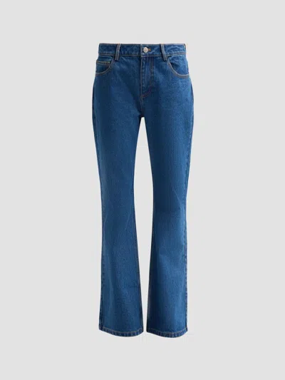 Aknvas Women's Viv Mid-rise Flare-leg Jeans In Blue