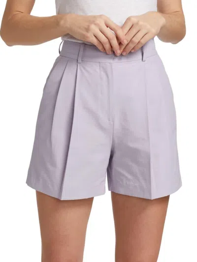 Aknvas Women's Winona Front-pleated Shorts In Lilac