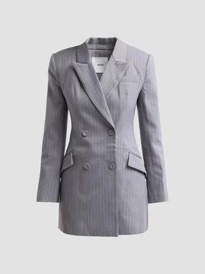 Aknvas Women's Zoe Blazer Mini Dress In Gray