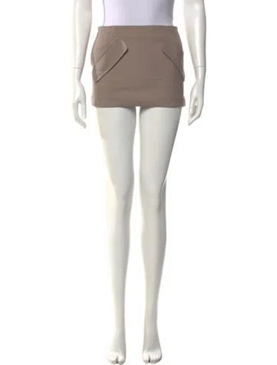 Pre-owned Aknvas Wool Mini Skirt In Neutral