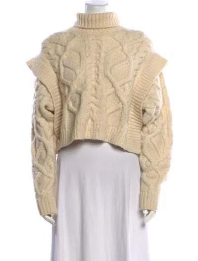 Pre-owned Aknvas Wool Turtleneck Sweater In Neutral