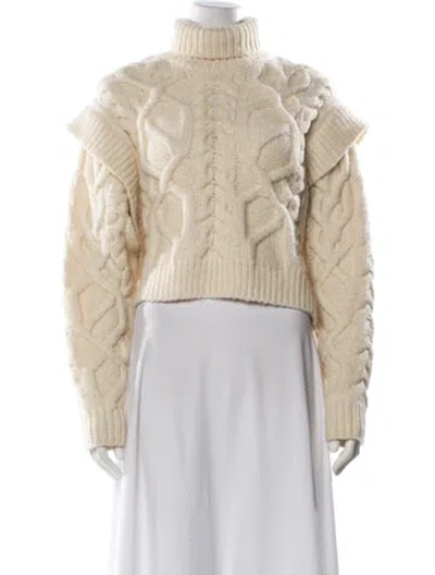 Pre-owned Aknvas Wool Turtleneck Sweater In Neutral
