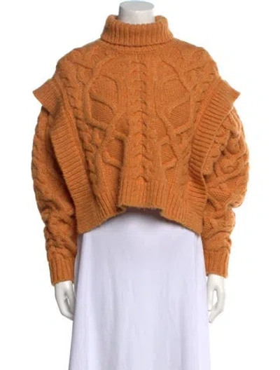 Pre-owned Aknvas Wool Turtleneck Sweater In Orange