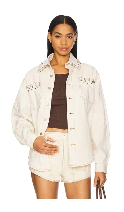 Aknvas X Revolve Cam Denim Shirt With Modified Rings