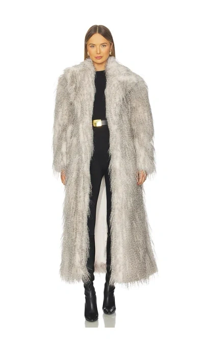 Aknvas X Revolve Duke Faux Fur Coat In Multi
