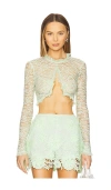 Aknvas X Revolve Dylan Longsleeve Top In Lucite Green