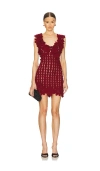 Aknvas X Revolve Fiore Mini Dress In Burgundy