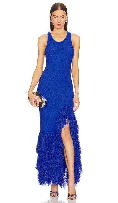 Aknvas X Revolve Sasha Fringe Dress In Blue