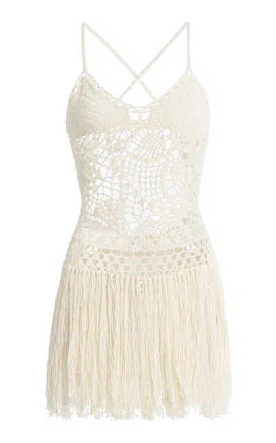 Akoia Swim Akoia Crochet Cotton Mini Dress In White