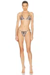Akoia Swim Batik Smock Crochet Bikini Set In Putih