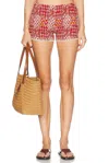 Akoia Swim Batik Smock Crochet Short In Merah Putih