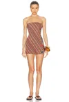 Akoia Swim Batik Tube Dress In Garis