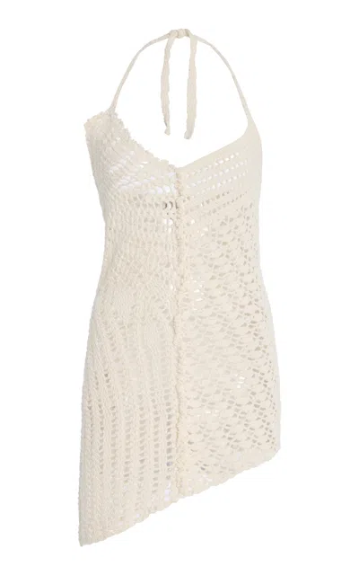 Akoia Swim Carme Knit Cotton Dress In White