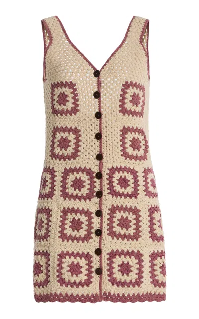 Akoia Swim Exclusive Baia Crocheted Cotton Mini Dress In Multi