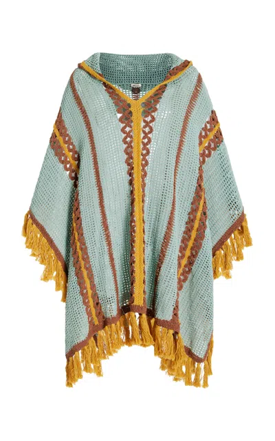 Akoia Swim Exclusive Fringed Cotton Kaftan In Brown