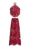Akoia Swim Exclusive Libre Crocheted Cotton Skirt Set In Red