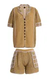 Akoia Swim Exclusive Moa Crocheted Cotton Short Set In Brown