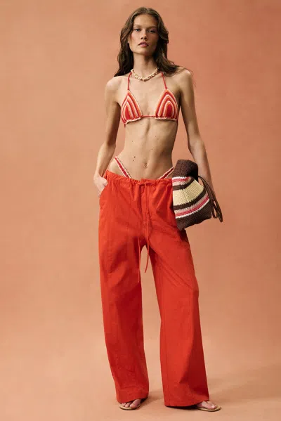 Akoia Swim For Fwrd Crochet Triangle Bikini Set In Multi