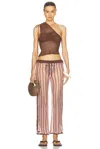 Akoia Swim Marti Pant Set In Brown Multi
