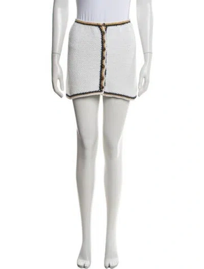 Pre-owned Akoia Swim Mini Skirt In White