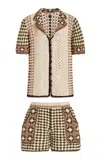 Akoia Swim Moa Cotton Short Set In Brown
