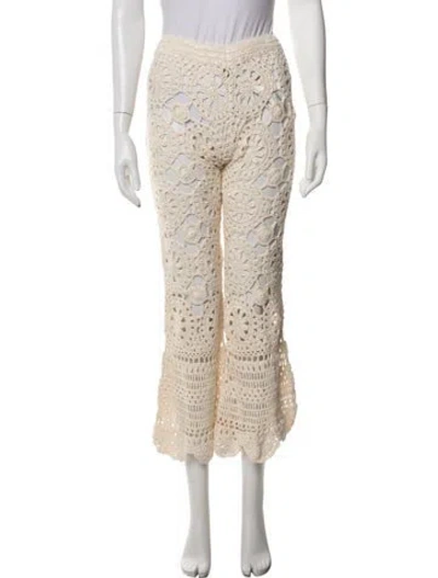 Pre-owned Akoia Swim Patterned Flared Pants In Neutrals