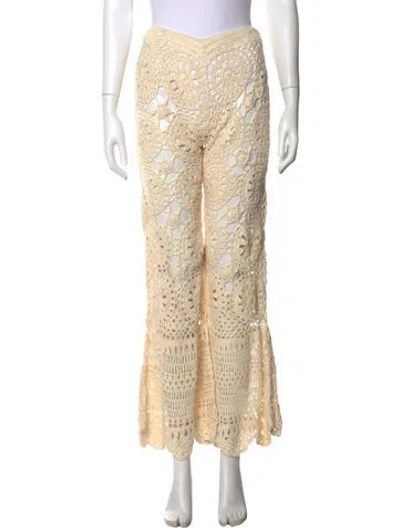 Pre-owned Akoia Swim Patterned Flared Pants W/ Tags In Neutral