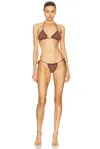 Akoia Swim Soroa Bikini Set In Brown