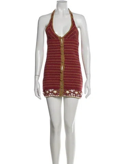 Pre-owned Akoia Swim Striped Mini Dress In Multi