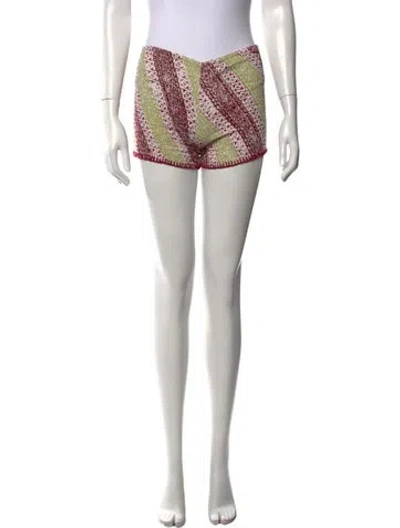 Pre-owned Akoia Swim Striped Mini Shorts In Multi