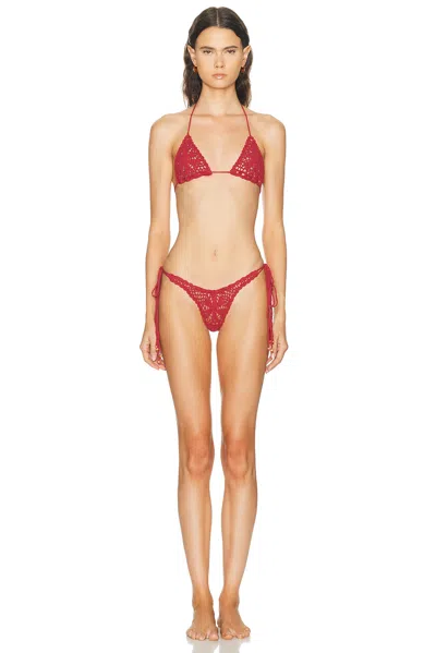 Akoia Swim Surya Bikini Set In Red