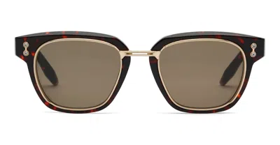 Akoni Apollo - Havana / Antique 12k Gold Sunglasses In Multi