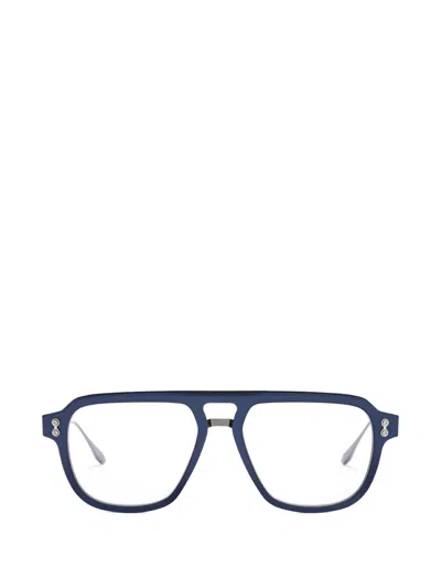 Akoni Argo Geometric-frame Glasses In Blue