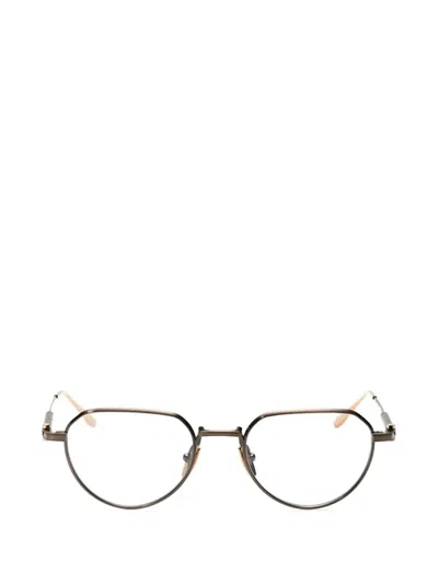 Akoni Artemis Geometric-frame Glasses In Gold