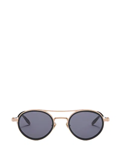 Akoni Astria Round-frame Sunglasses In Gold