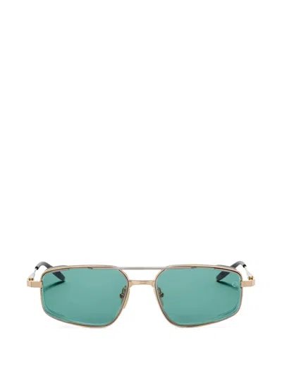 Akoni Atlantis Geometric-frame Sunglasses In Gold