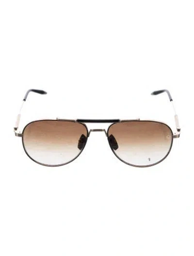 Pre-owned Akoni Aviator Gradient Sunglasses In Black