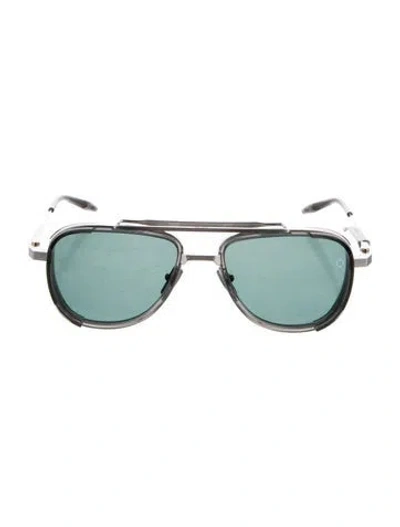 Pre-owned Akoni Aviator Tinted Sunglasses W/ Tags In Silver