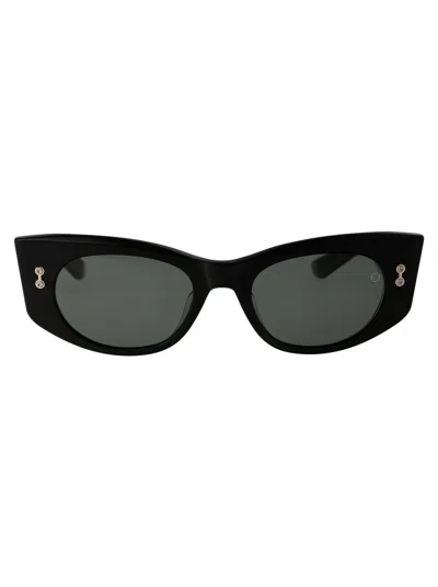 Akoni Black W Acetate Sunglasses In Multi
