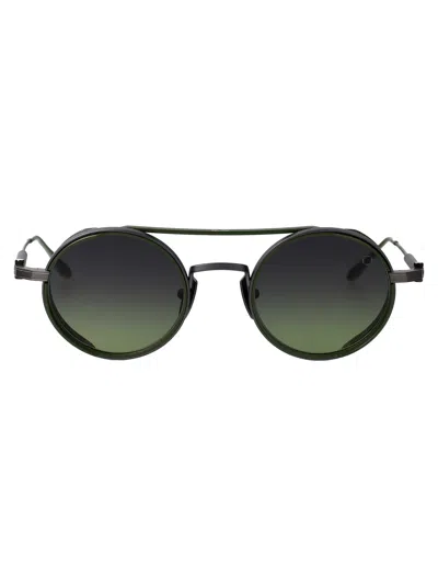 Akoni Blk - Olv Metal Sunglasses In Green