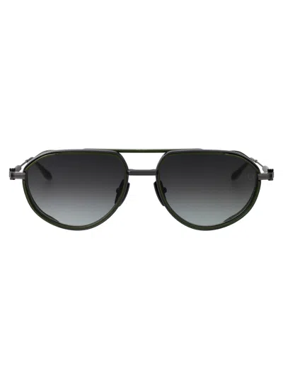 Akoni Blk Titanium Sunglasses In Black