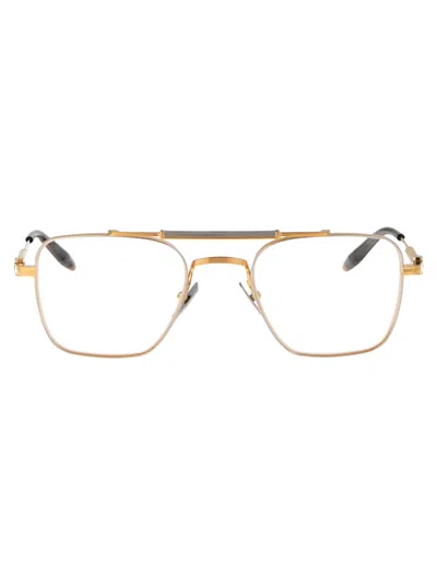 Akoni Brushed Gold And Silver Titanium Optical Glasses