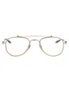 Akoni Brushed Silver-matte Gold-olive W/light Olive Titanium Glasses In Gold