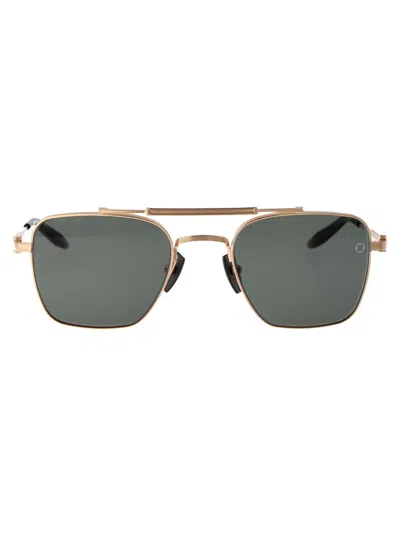 Akoni Brushed White Gold Titanium Sunglasses