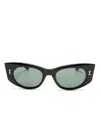 Akoni Cat Eye-frame Sunglasses In Black