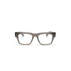 Akoni Columba Rectangular Frame Eyeglasses With Translucent Smoky Grey Finish In Pattern
