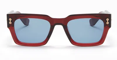 Akoni Cosmo - Crystal Burgundy / White Gold Sunglasses In Brown