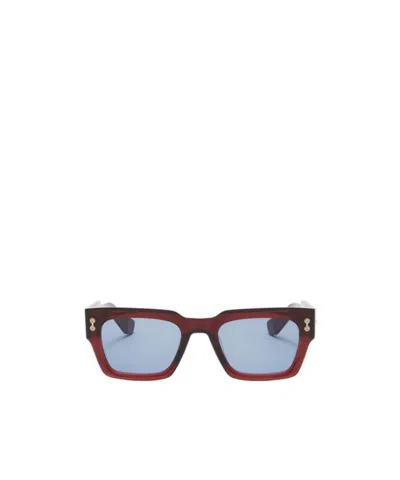 Akoni Cosmo Square-frame Sunglasses In Brown