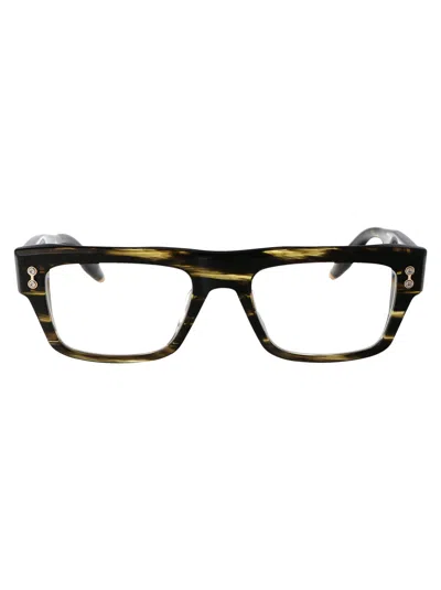 Akoni Dark Tortoise Acetate Optical Glasses In Black