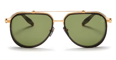 AKONI ECHO - GOLD / DARK GREY CRYSTAL SUNGLASSES